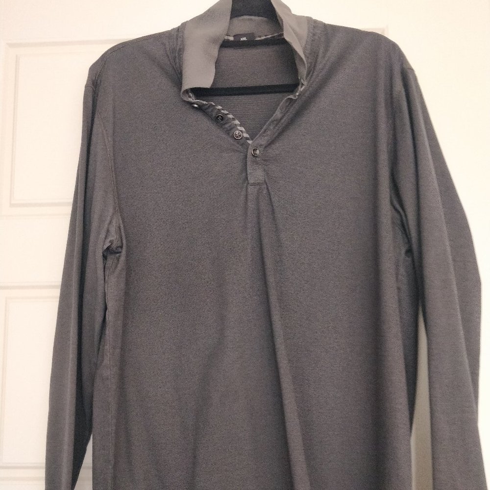 Hugo Boss Gray (thin stripes) Long-Sleeve Polo - XXL